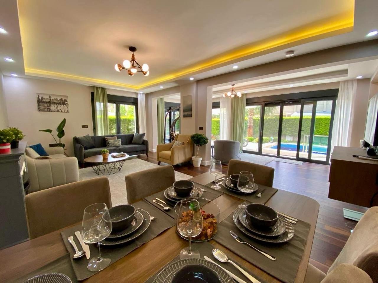Villa Annabèll1 Havuzlu Jakuzili Triplex Lux villa Belek Dış mekan fotoğraf